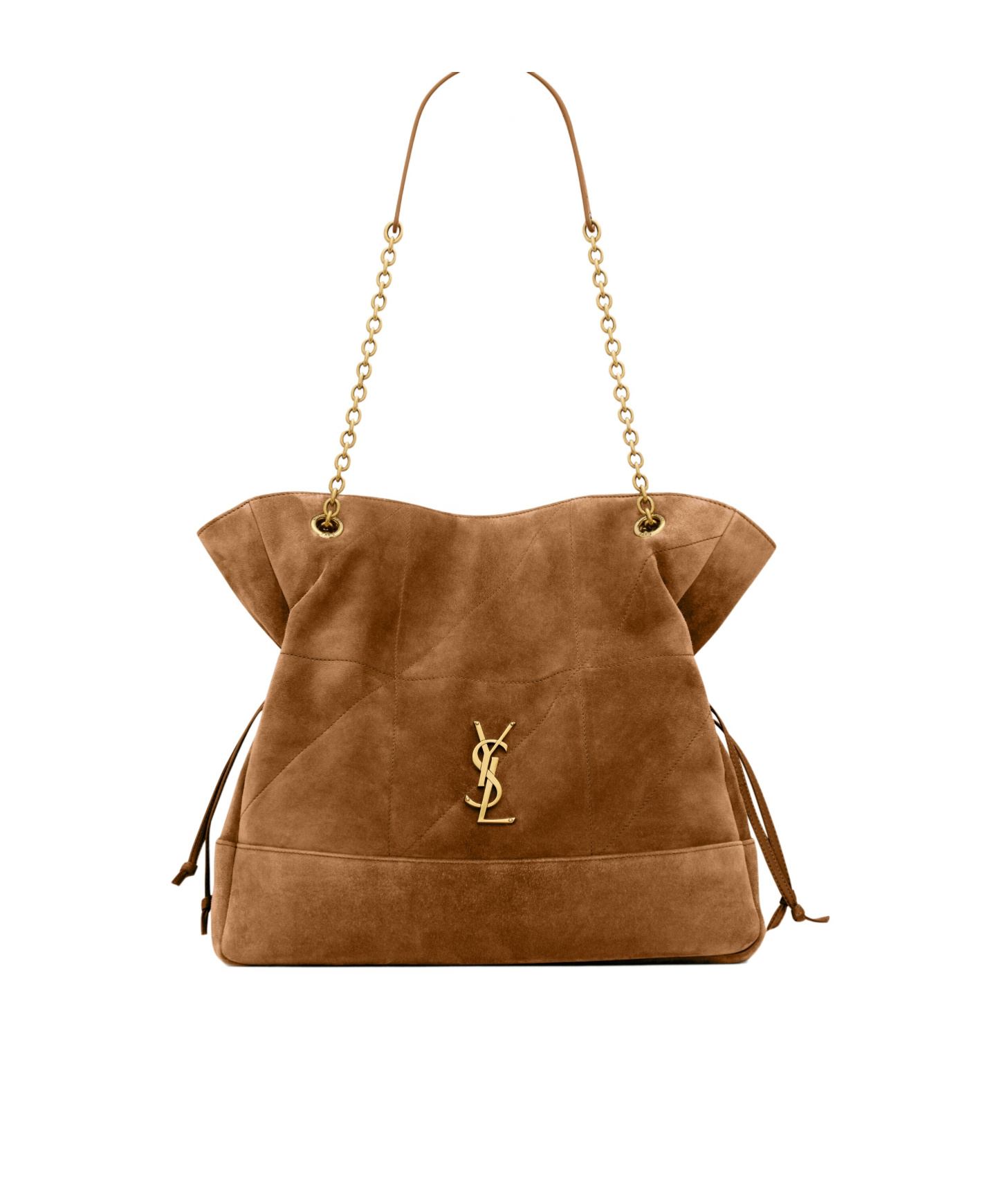 Saint Laurent Jamie Shopping Suede Tote Bag In Caramel Cognac