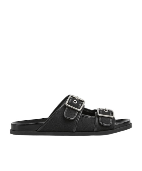 Gucci Men's Slide Sandal With Buckles