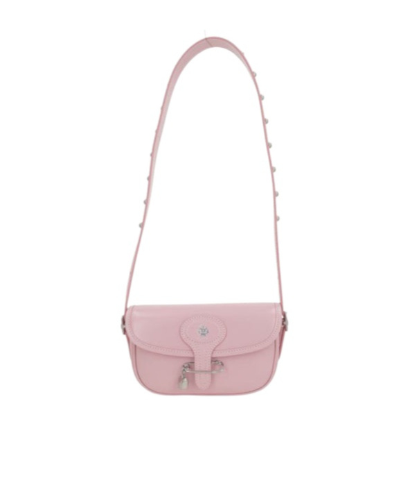 【送料&関税込】Bally Beckett Logo Printed Studded Shoulder Bally Beckett Logo Printed Studded Shoulder Bag In White