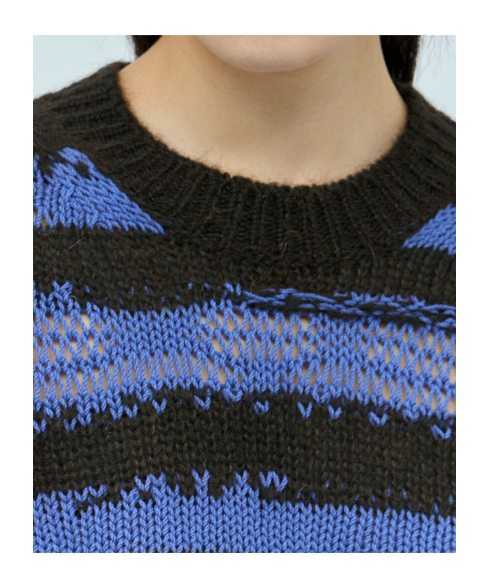 Acne Studios Make An Old Striped Pullover In Black