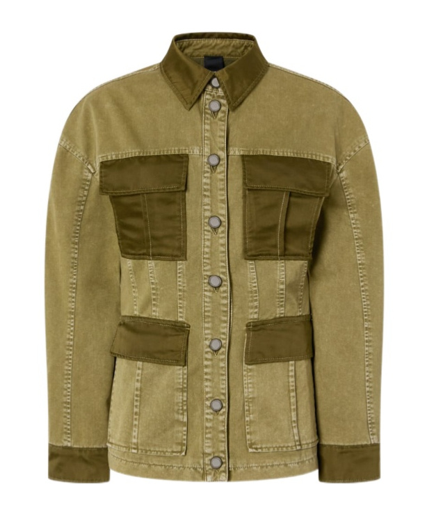 Pinko Field Jacket With Pockets In Multi