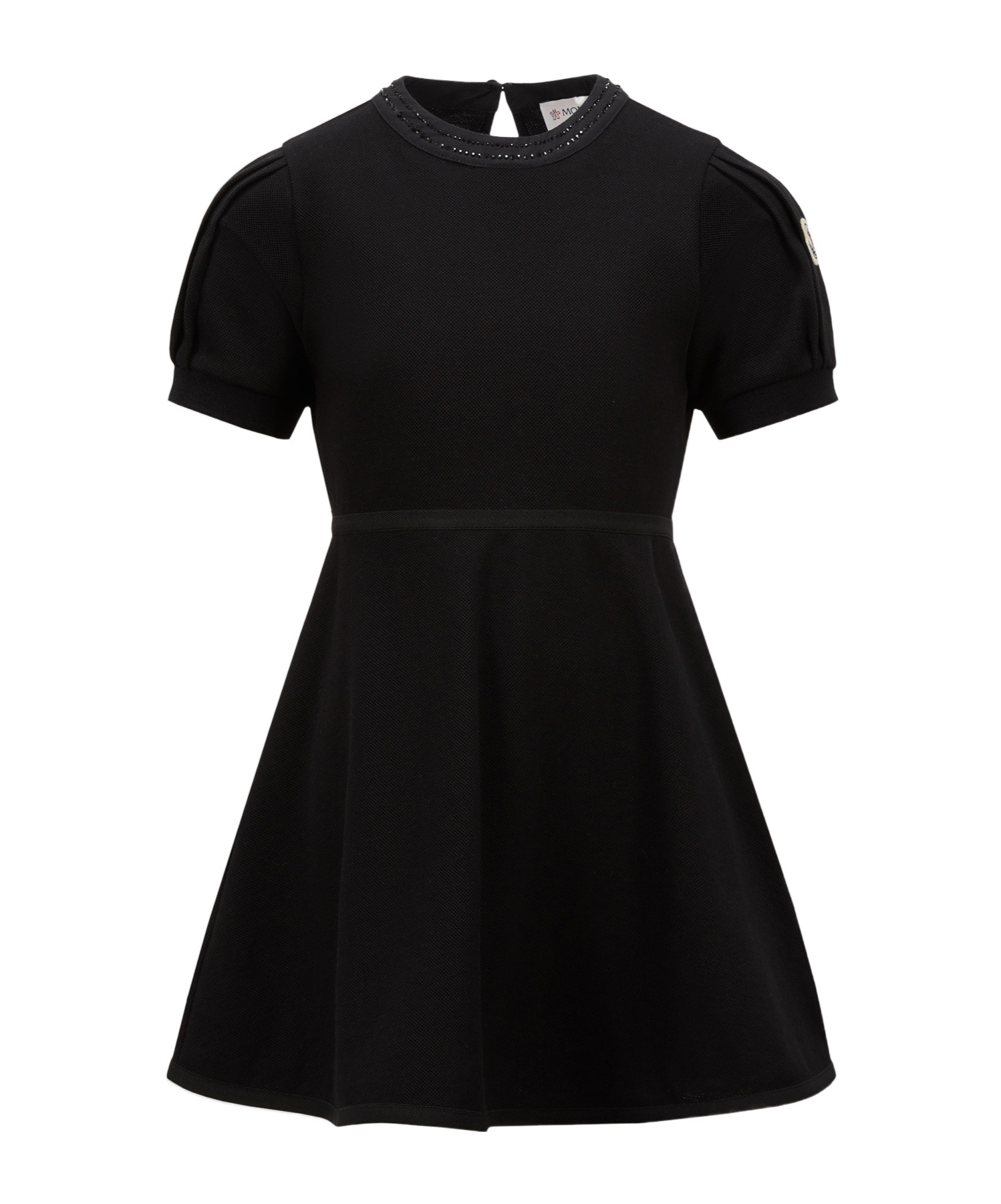 Moncler Short Sleeve Dress In Black