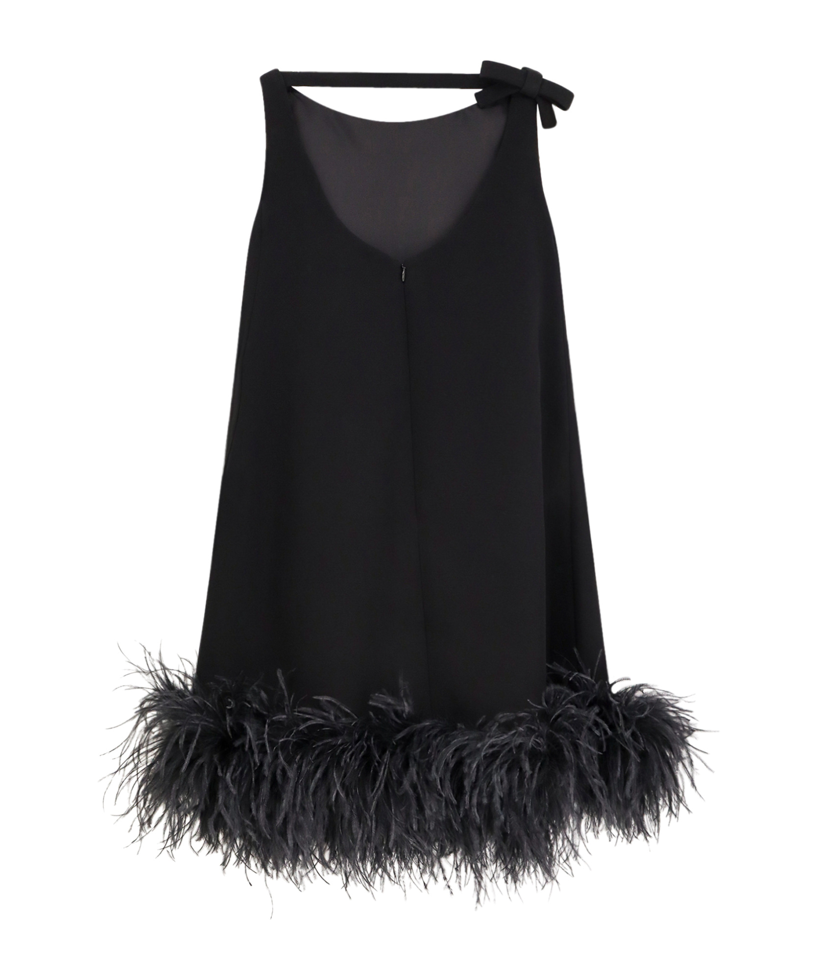 Valentino Black Sleeveless Crewneck Mini Dress In Black