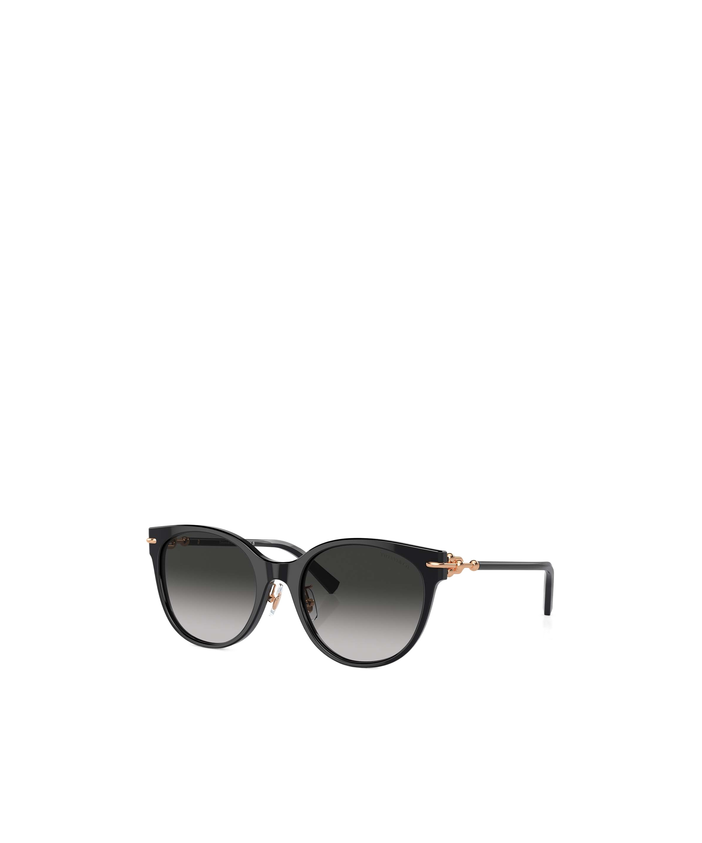 Tiffany & Co Metal Round Frame Sunglasses In Black