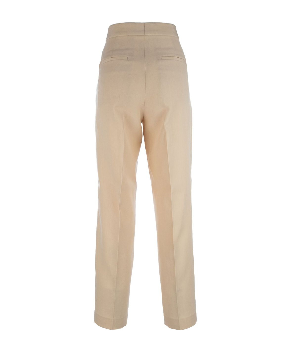 Fabiana Filippi Trousers High-waisted Back Pockets In Nude