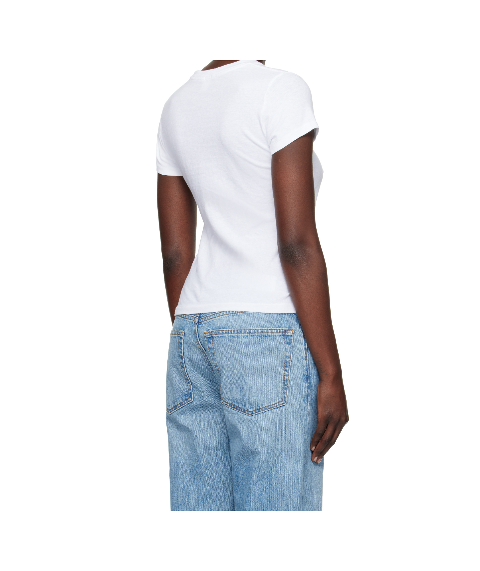 Re/done Short-sleeved T-shirt In White