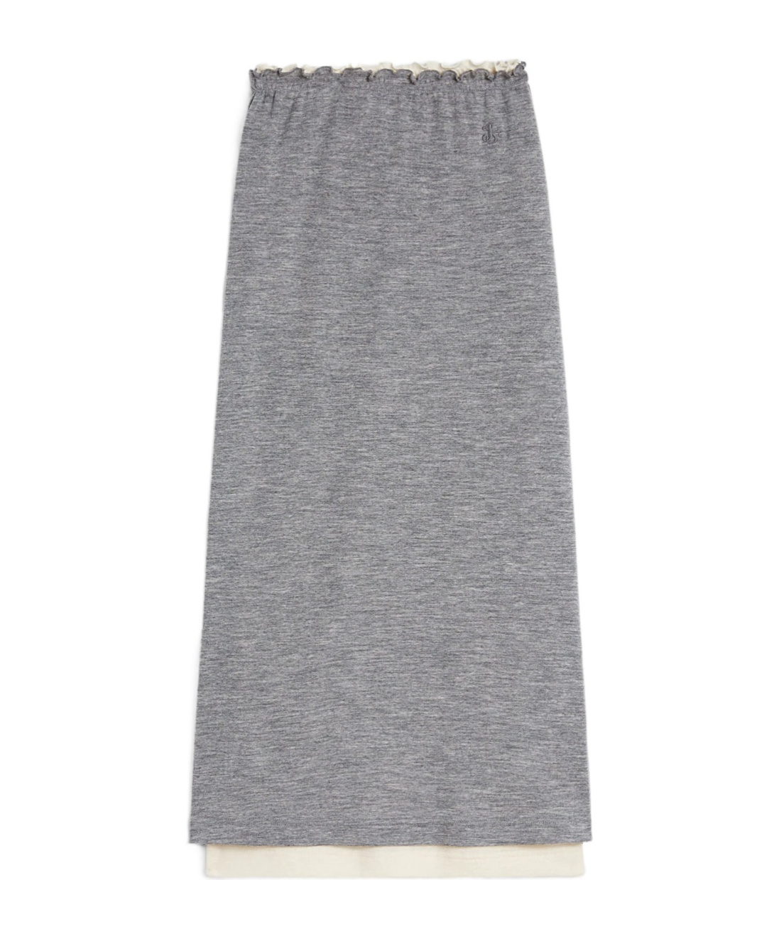 Jil Sander Lightweight Wool Layered Skirt In Gray