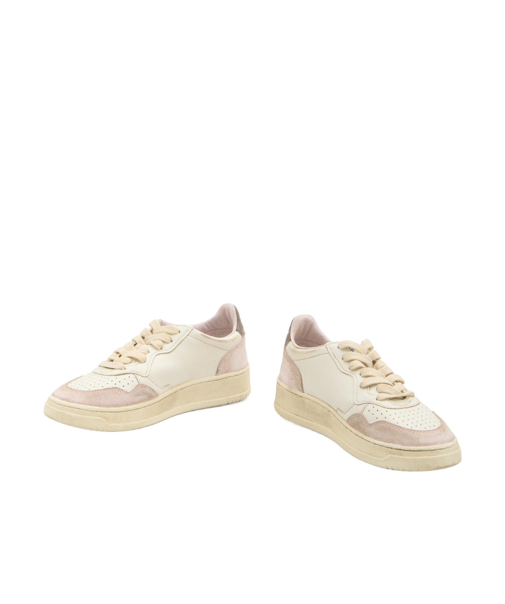 Autry Laced Sneakers In Nude