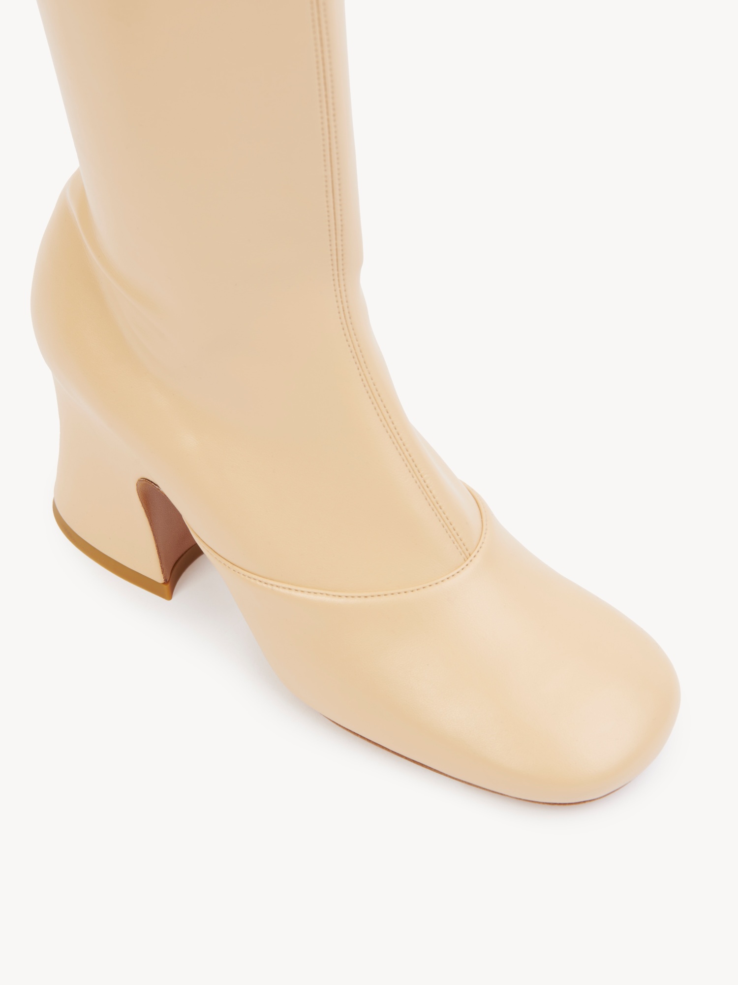 Chloé Knee-high Block-heel Boots In Neutral
