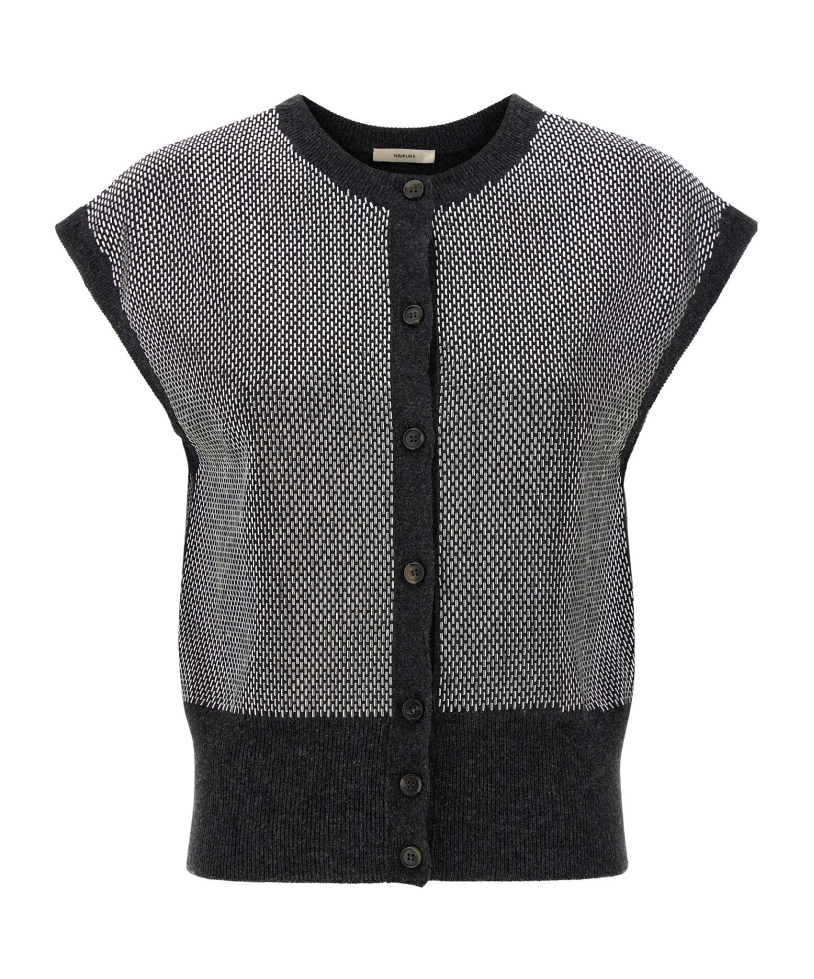 Haikure Kirby Gilet Gray In Black