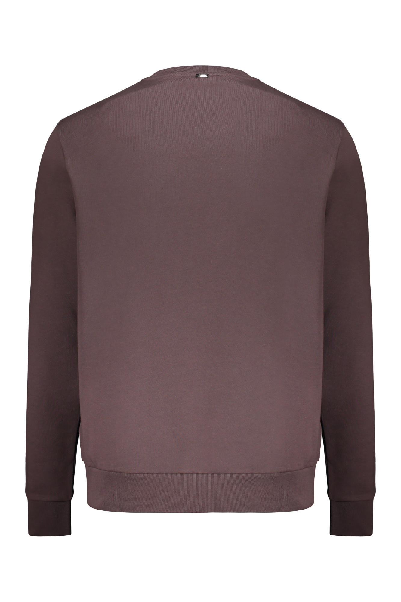 Herno Logo-embroidered Crew-neck Sweatshirt In Brown