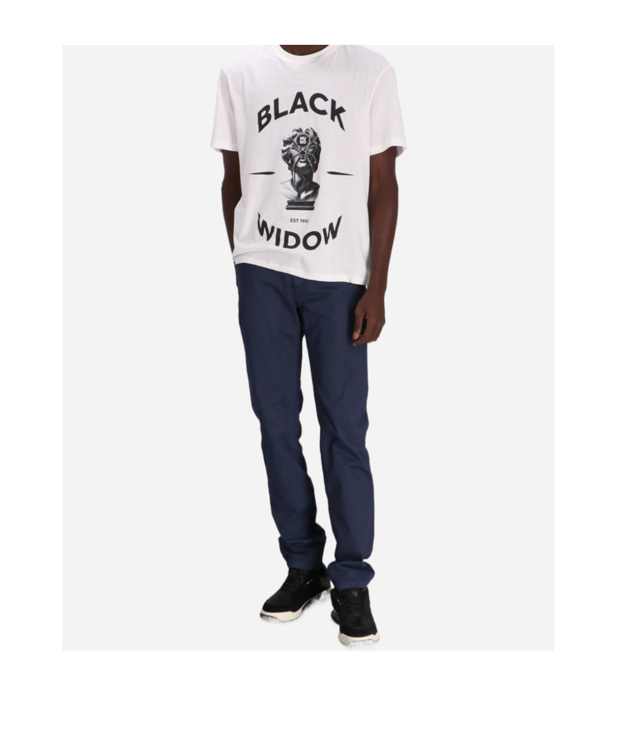 Hugo Boss Belt-loop Casual Pants In Black