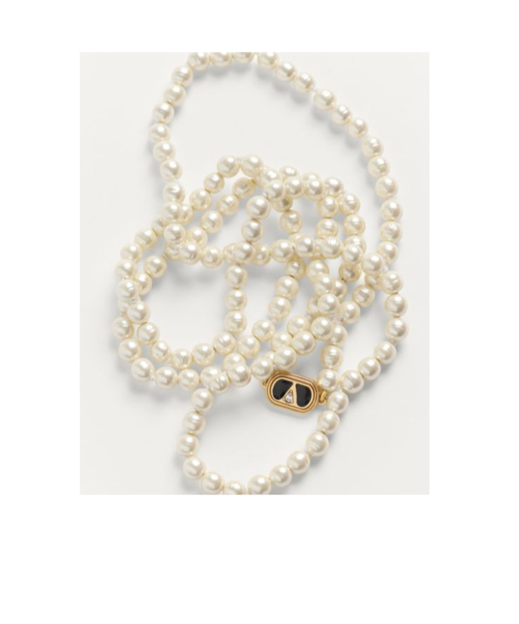 Valentino Embellished Necklace In White