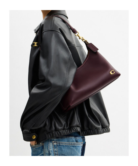 Coach Juliet Leather Shoulder Bag In Purple