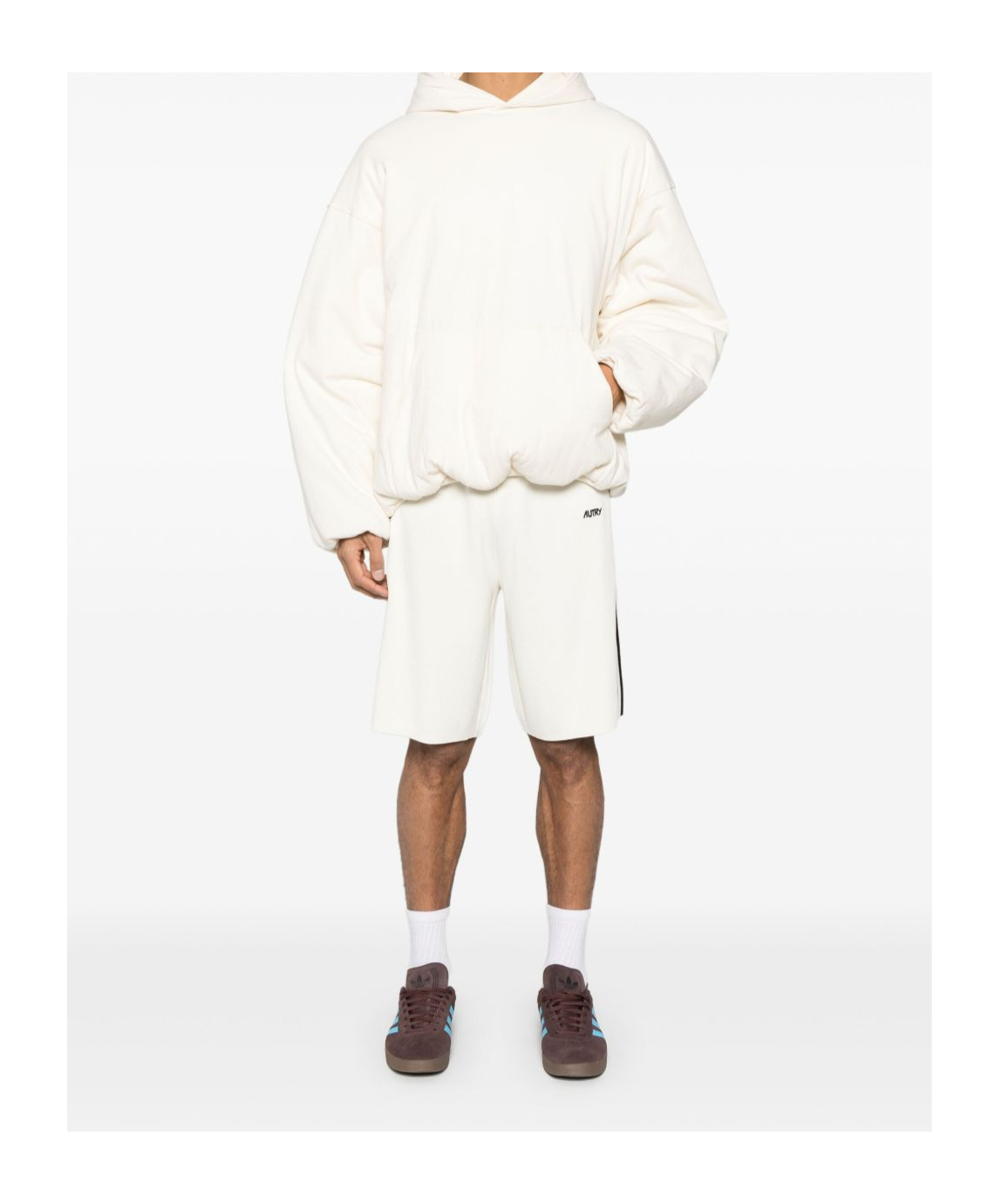 Shop Autry Elastic Waist Shorts In White