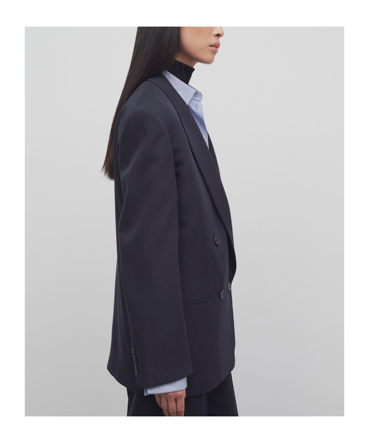 The Row Wool Suit Coat In Black