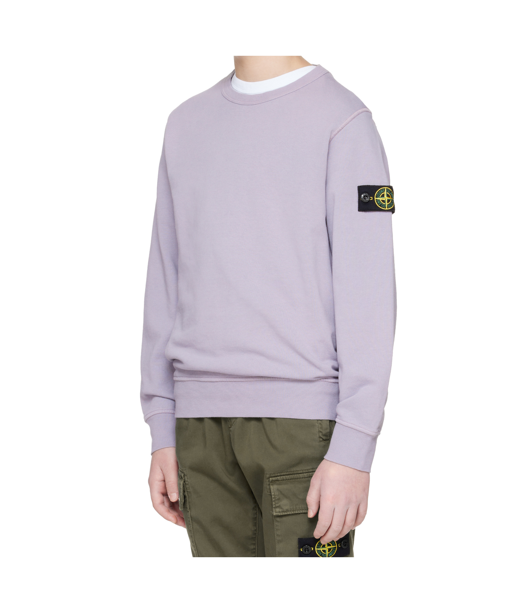 Stone Island Patch Sweatshirt In Purple