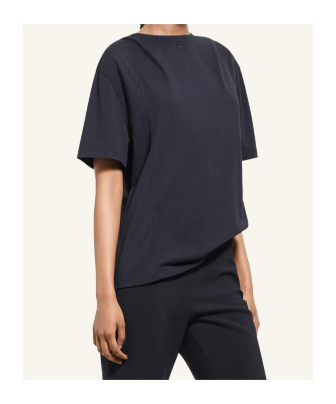 Courrèges Courregès Cotton Hooded T-shirt In Black