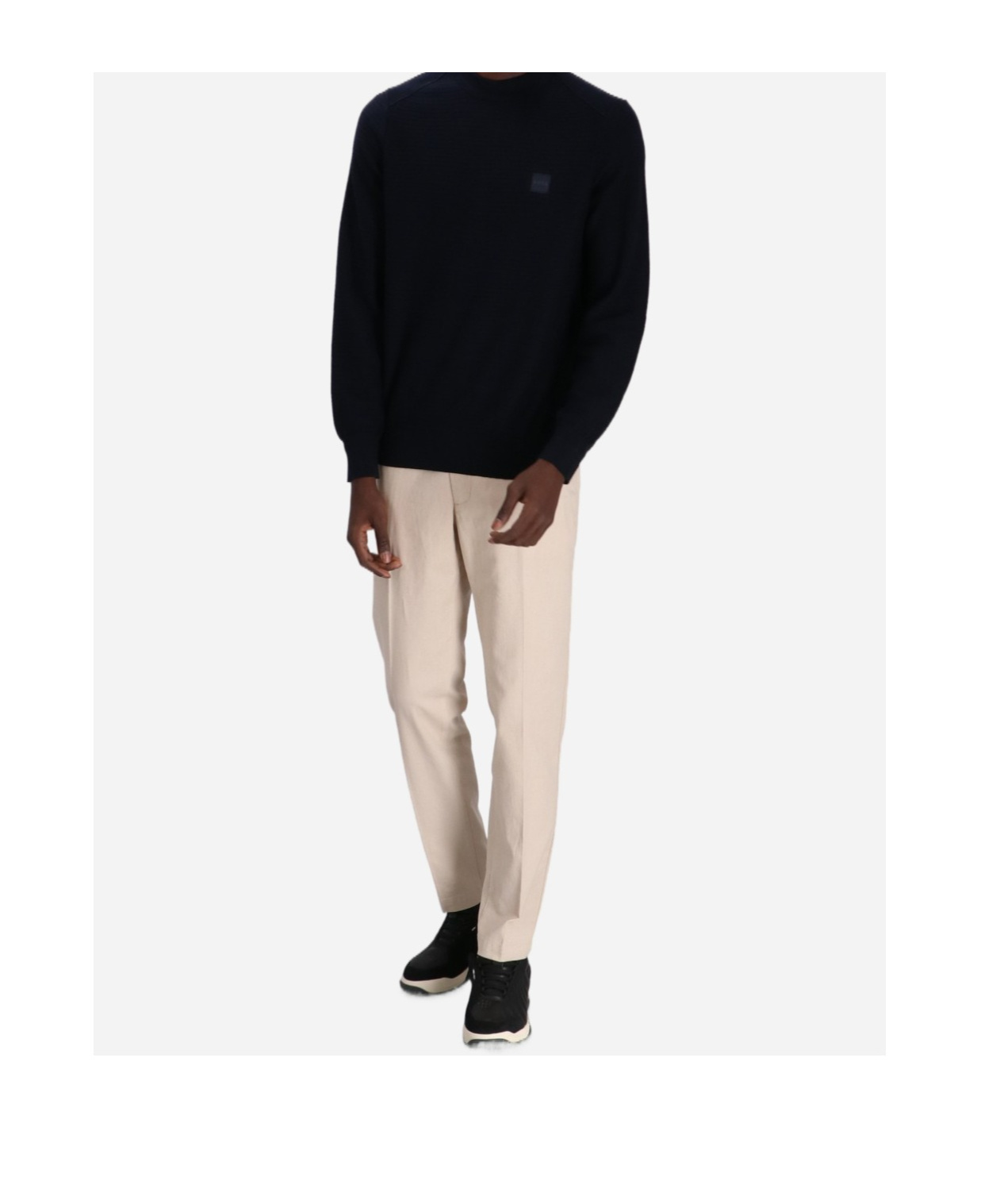 Hugo Boss Belt-loop Casual Pants In Nude