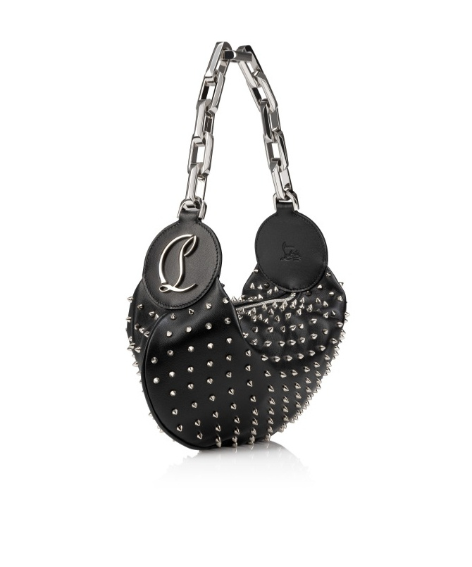 Christian Louboutin Le 54 Studded Leather Shoulder Bag In Black
