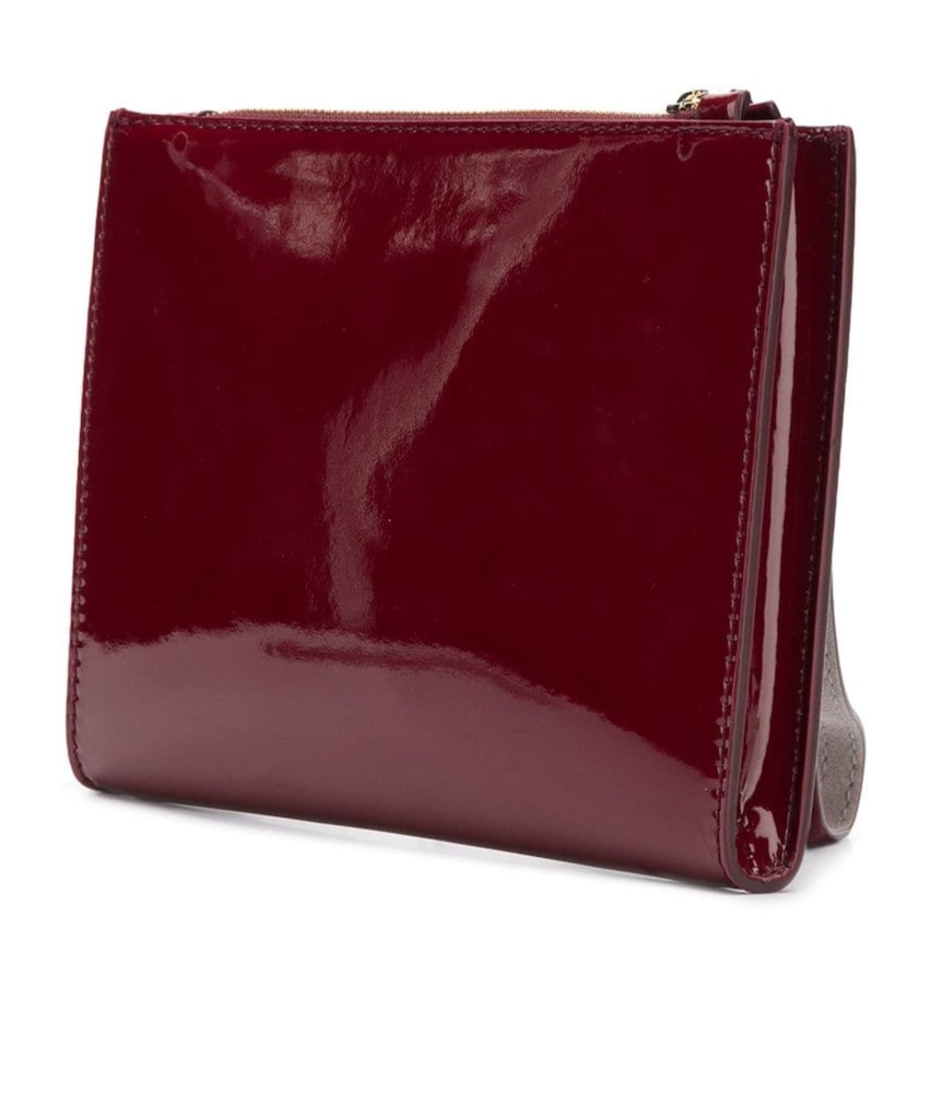 Stella Mccartney Zippered Clutch In Red