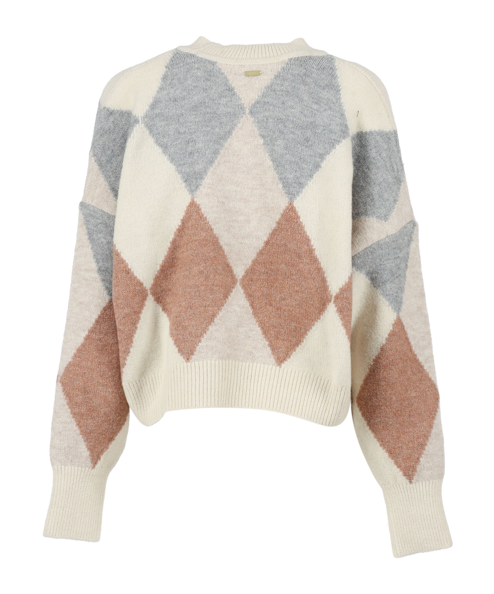 Barbour Diamond-pattern Wool-blend Cardigan In Multi