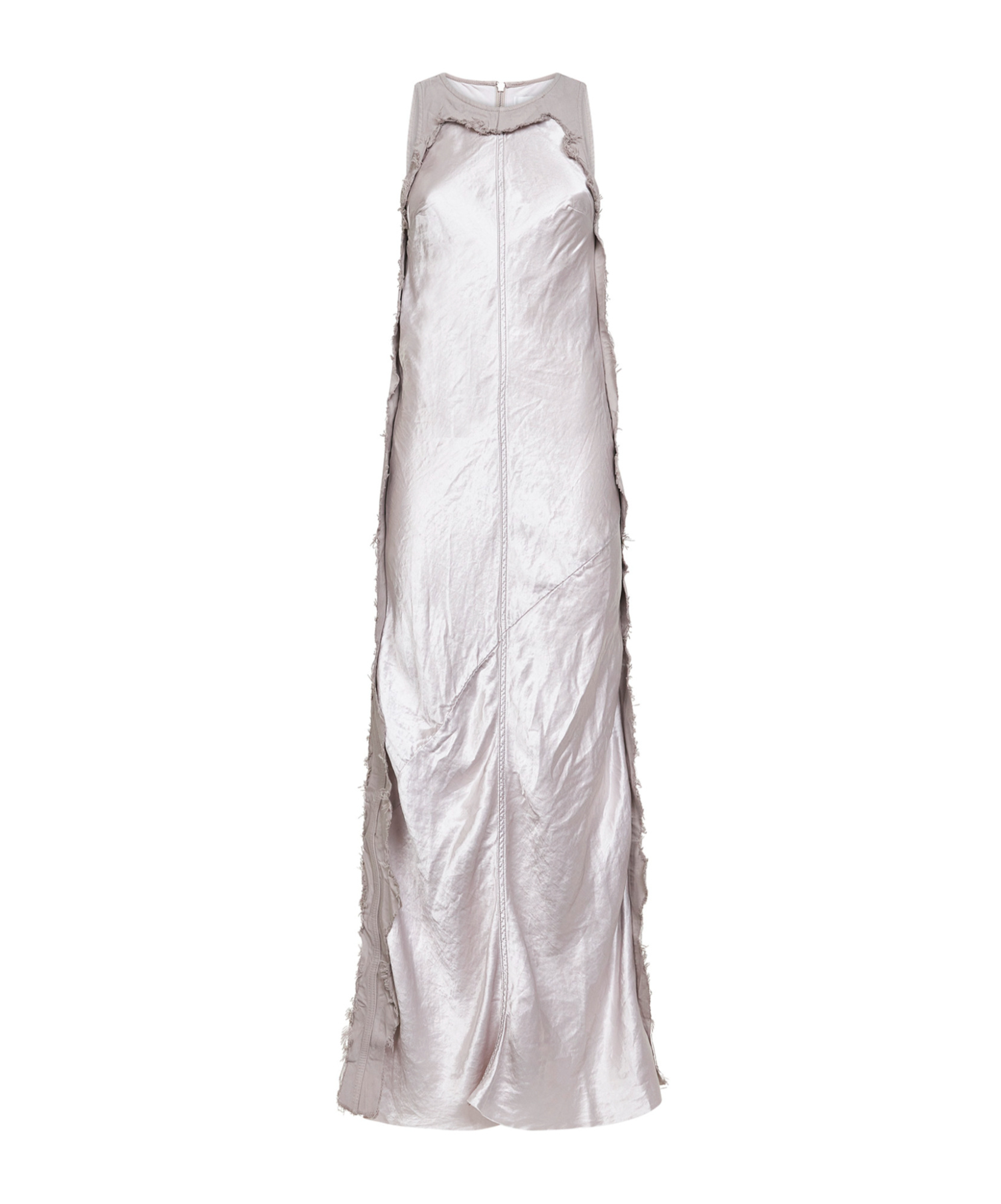 Haikure Satin Bull Toto Long Dress In White