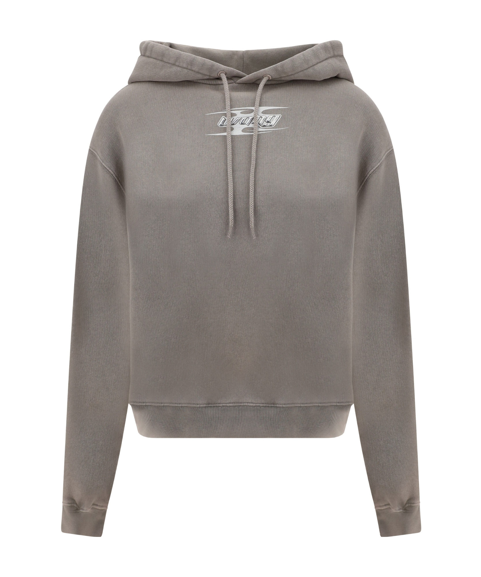 ALEXANDER WANG LOGO-EMBROIDERED HOODIE