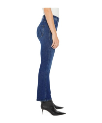 Mother The Swooner Rascal High Waist Ankle Jeans In Blue
