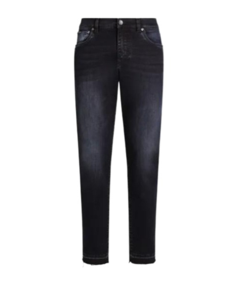 Dolce & Gabbana Frayed-hem Jeans In Multi