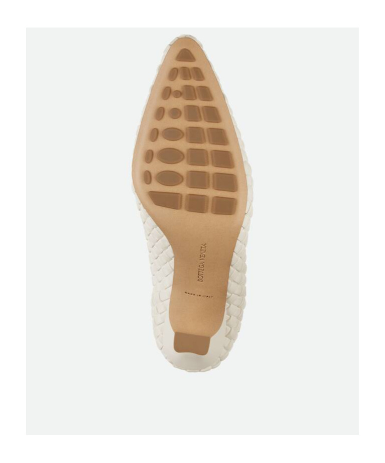 Bottega Veneta Sofia Intrecciato Leather Pumps In White