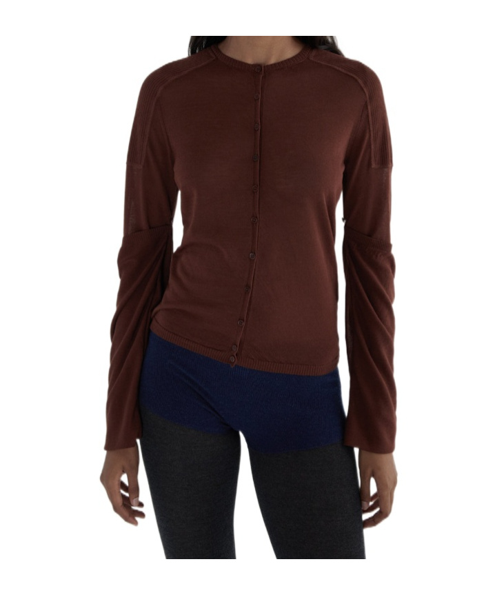 Paloma Wool Long-sleeved Button-down Cardigan In Brown