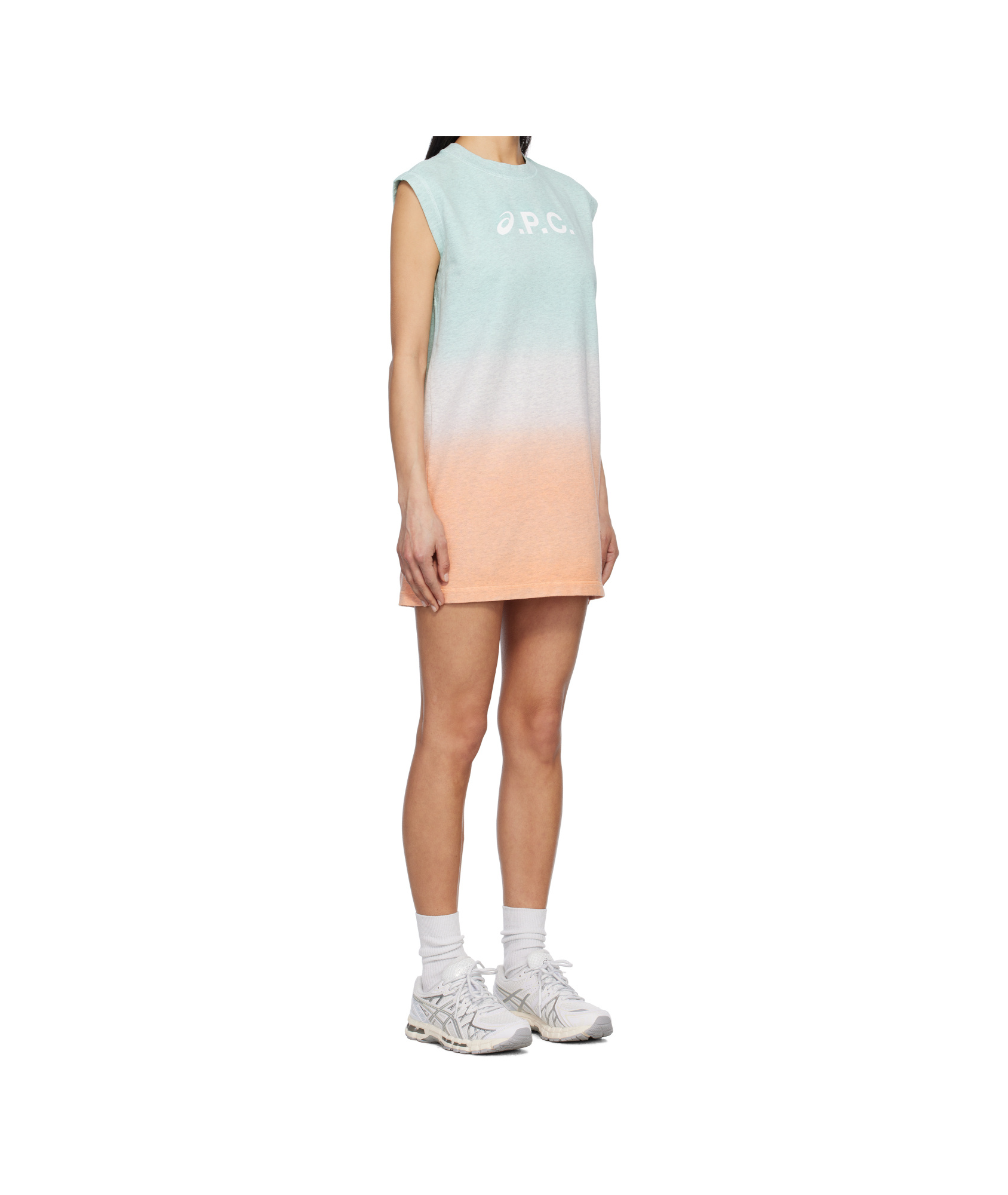 Apc Valey Dress S Saa In Blue/pink