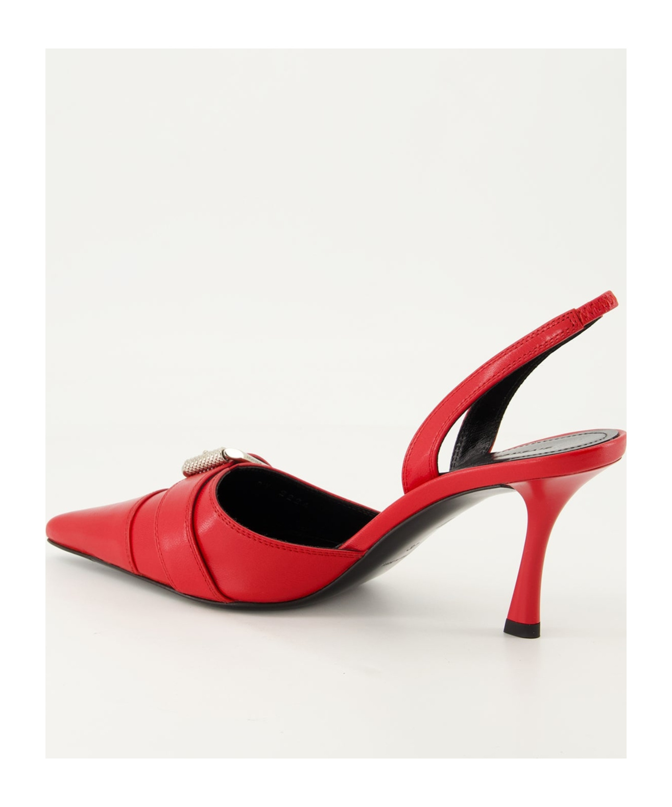 Givenchy Voyou Slingbacks In Leather In Red