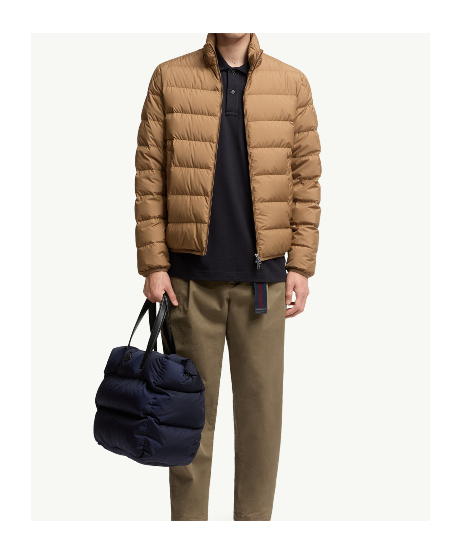 Moncler Lapel Short Sleeve Polo Shirt In Black