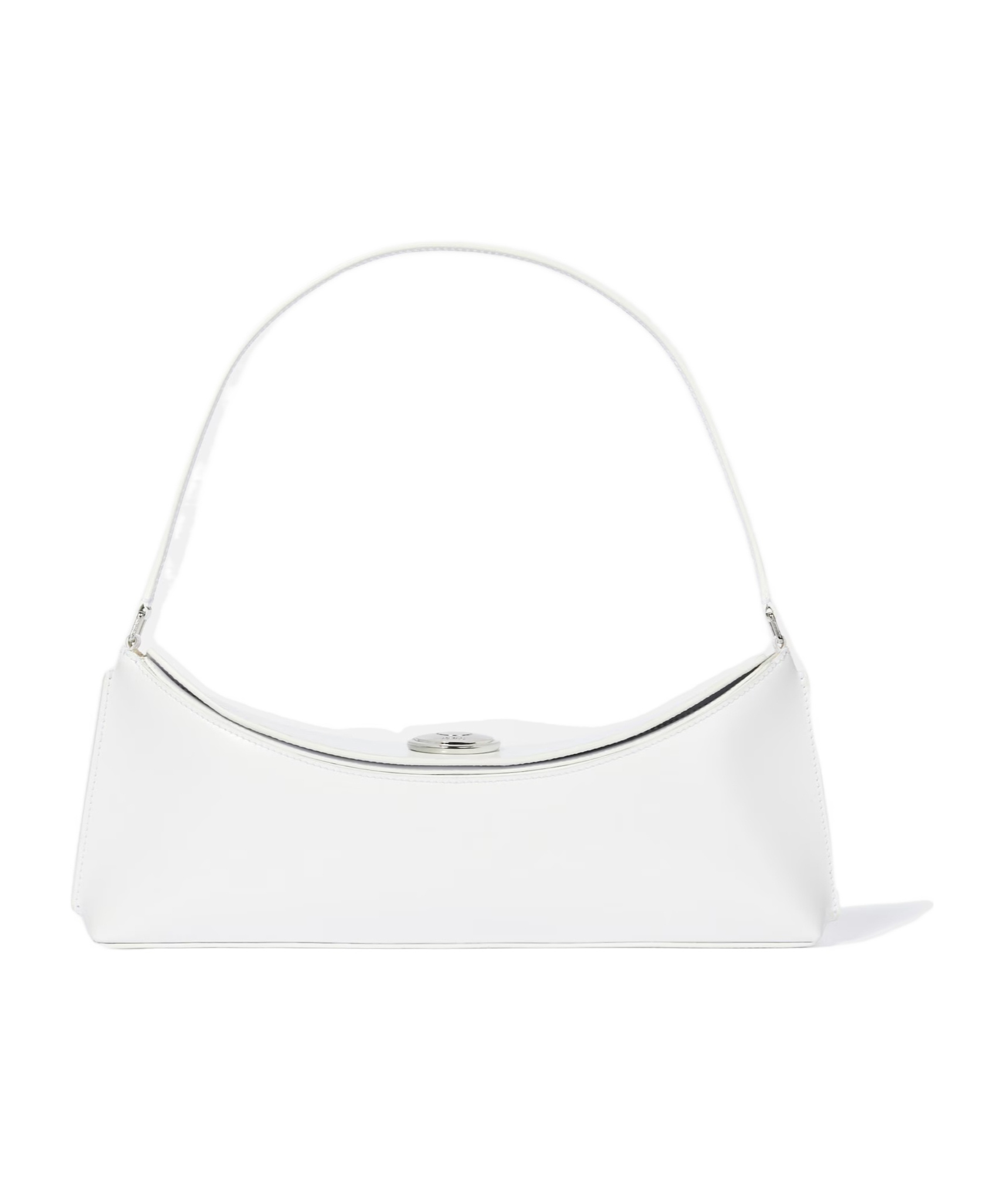 Jacquemus Le Calisso White Shoulder Bag With Engraved Snap Button In Leather Woman In White