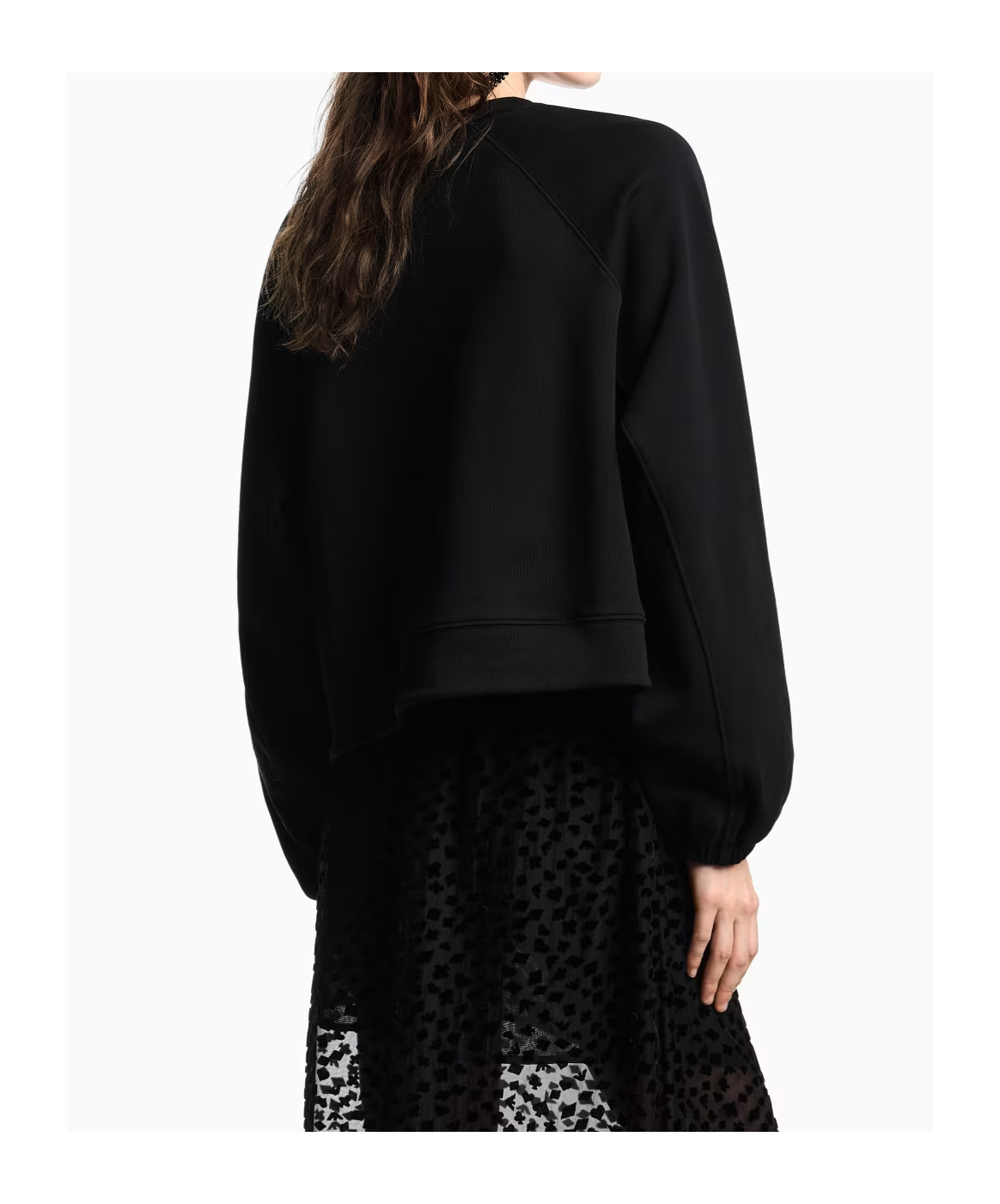 Emporio Armani Long Sleeve Sweatshirt In Black