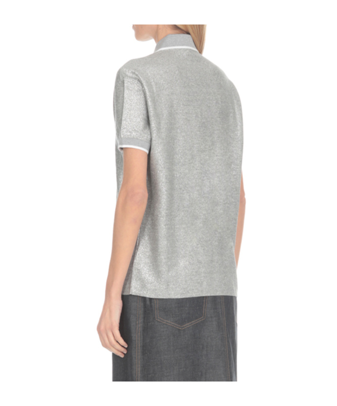 Brunello Cucinelli Short-sleeved Polo Shirt In Gray
