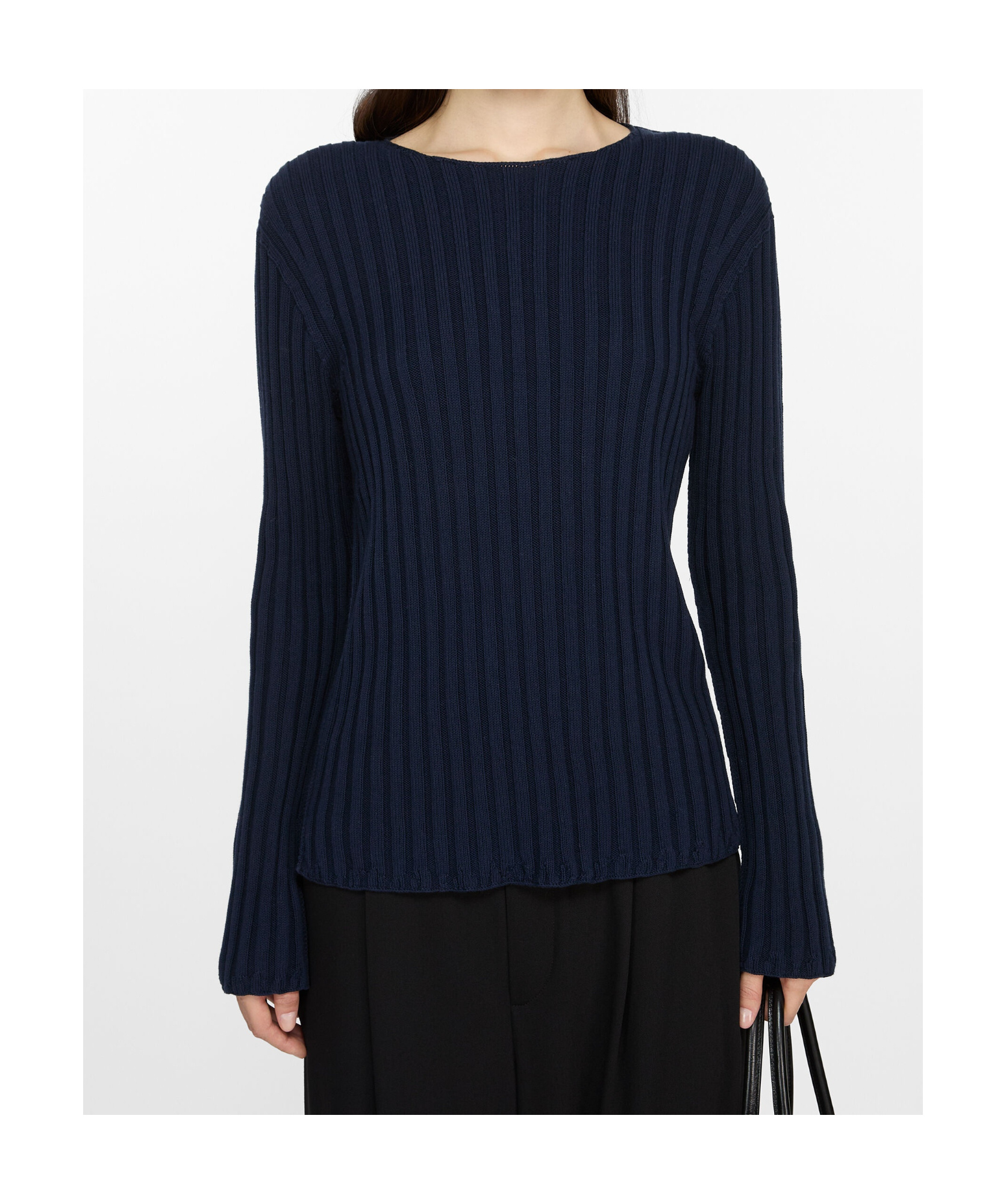 Acne Studios Long-sleeved Pullover In Black