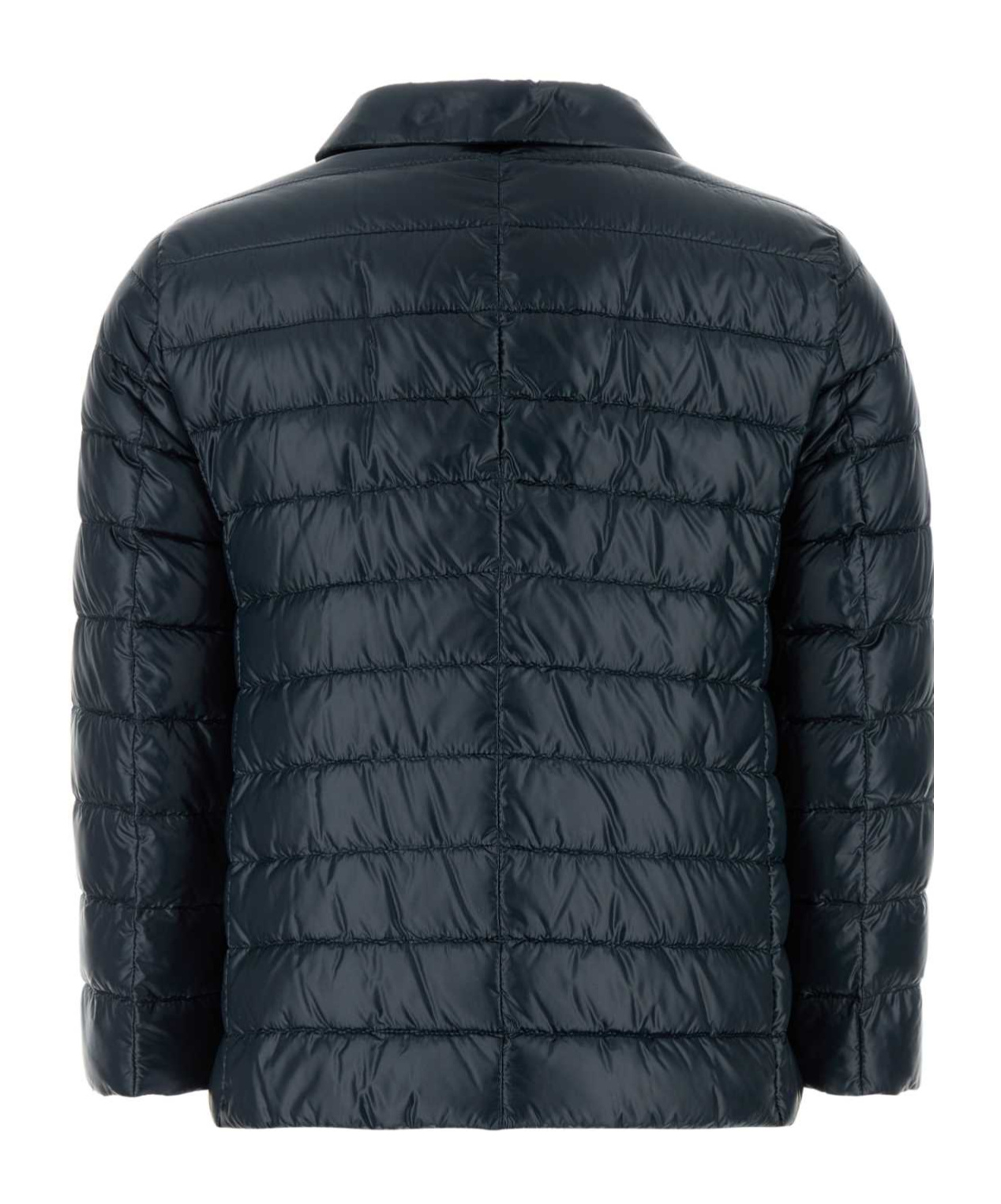 Herno Long-sleeved Quilted Down Jacket In Black