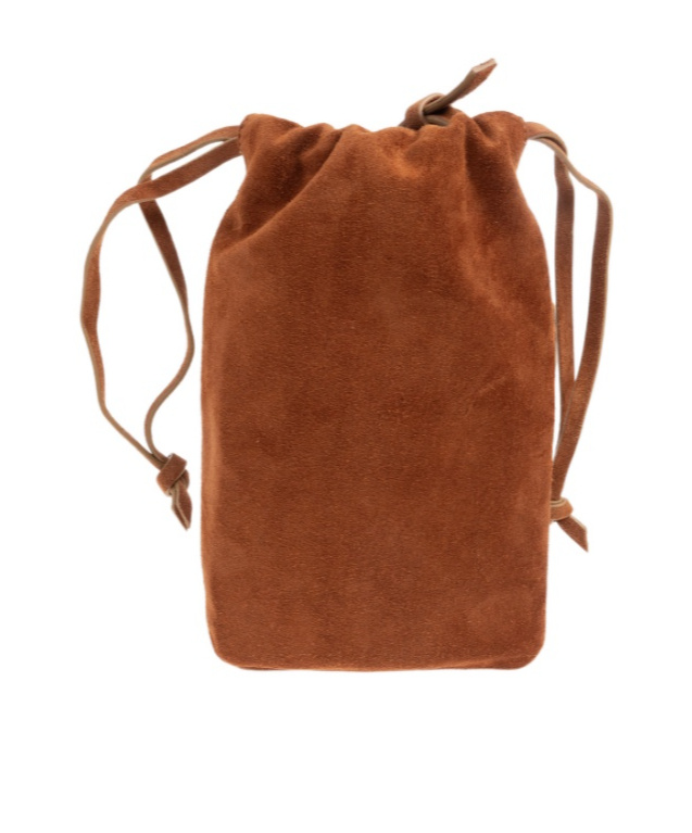 Marni Drawstring Cell Phone Shoulder Bag In Brown