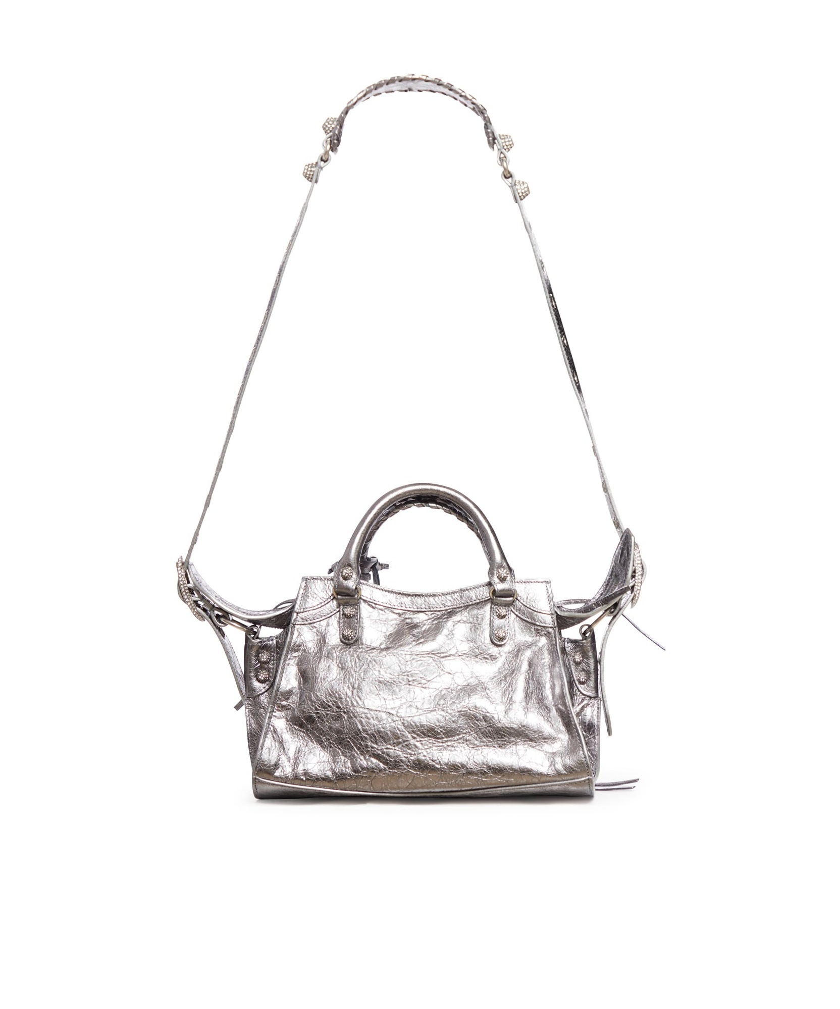 Shop Balenciaga Neo Cagole Xs Shoulder Bag In Gray