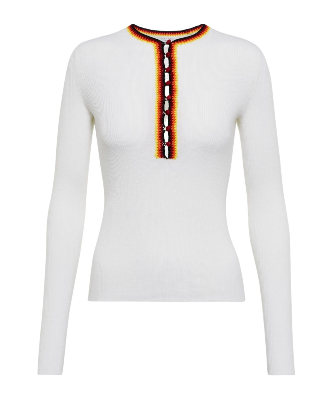 Gabriela Hearst Half-button Knit Sweater In White