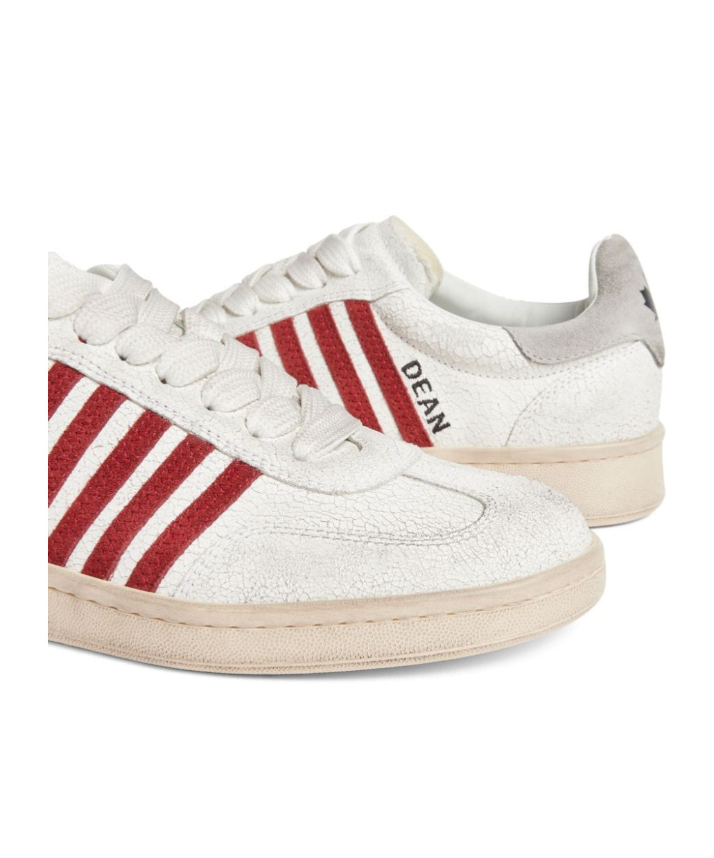 Dsquared2 Distressed Boxer Low-top Sneakers In White