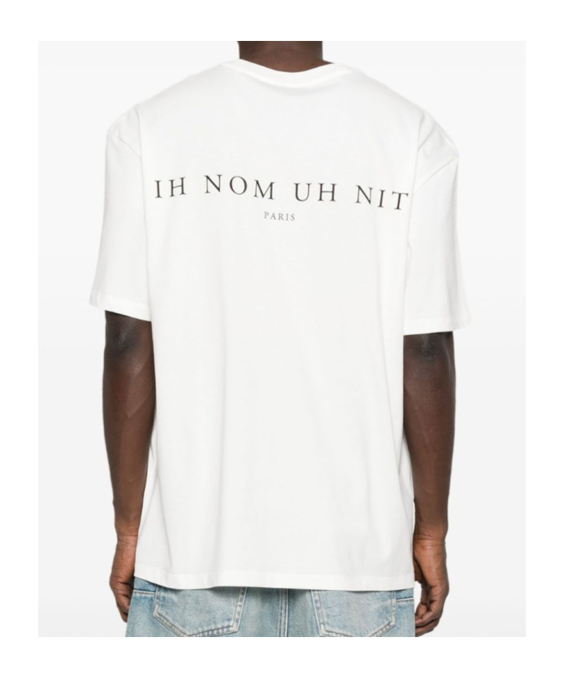Ih Nom Uh Nit Graphic Printed Crewneck T-shirt In White