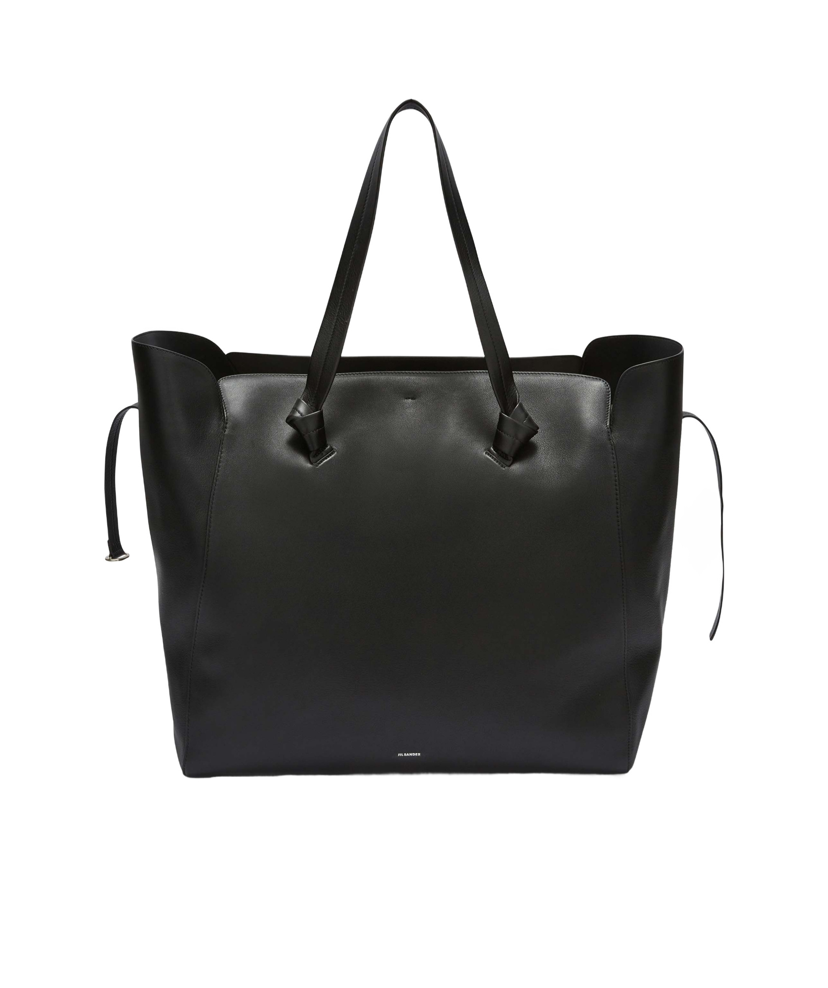Jil Sander Medium Knot-embellished Tote Bag In Black