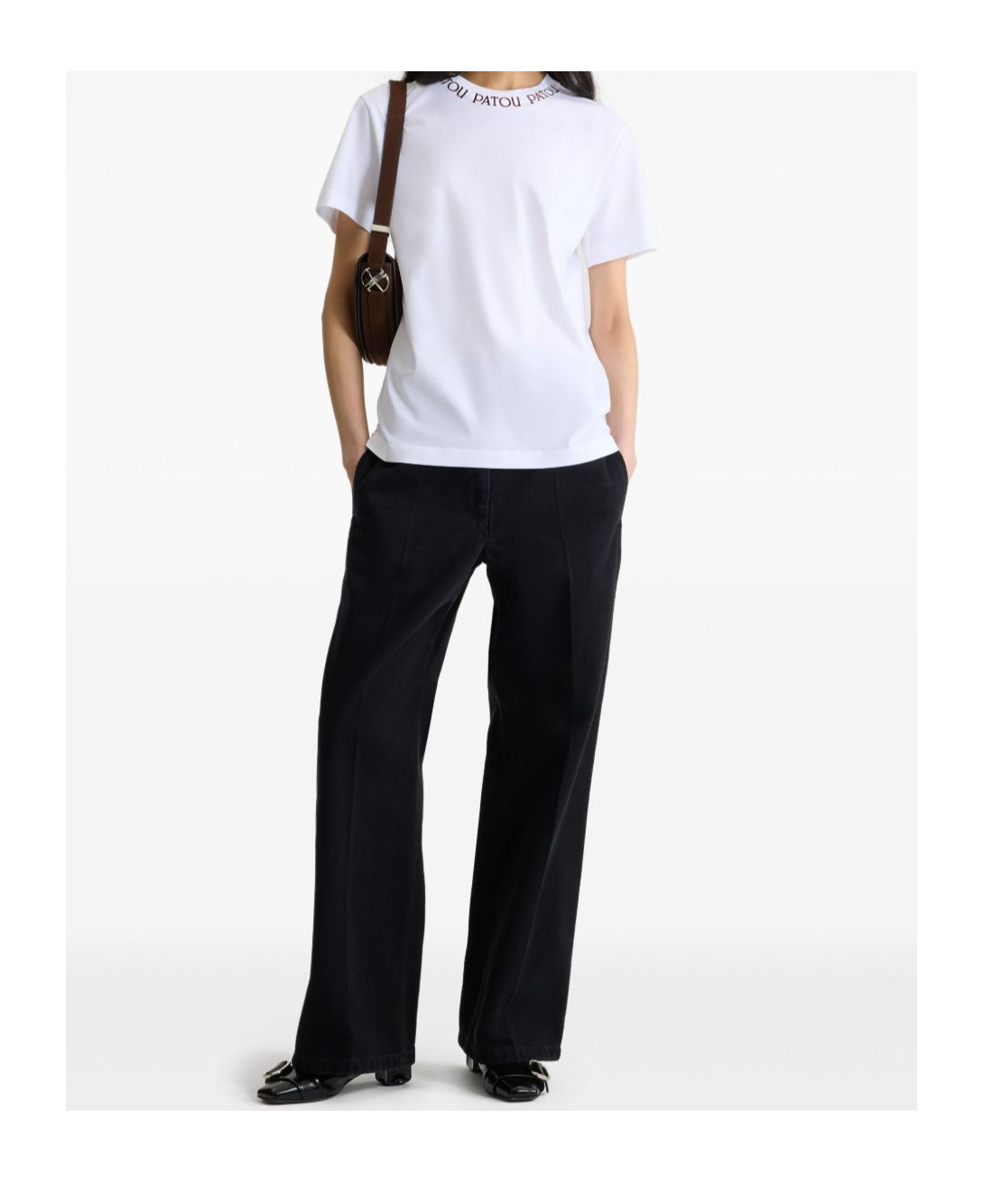 Patou Logo-embroidered T-shirt In White
