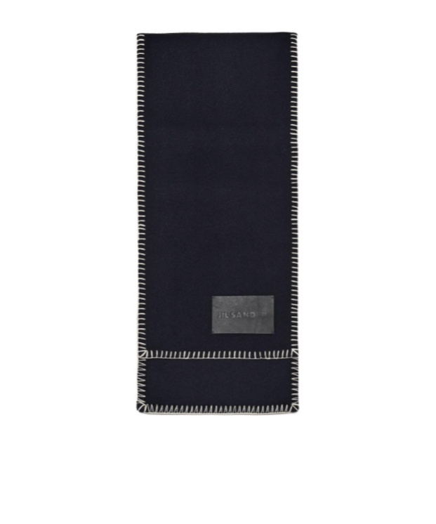Jil Sander Rectangular Scarf In Blue