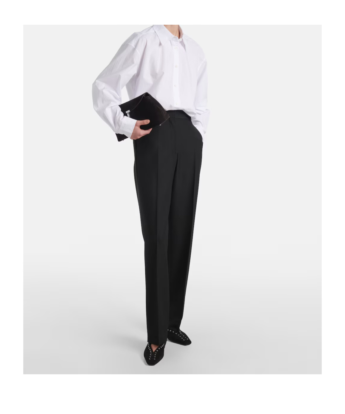Totême Mid-rise Straight Pants In Black