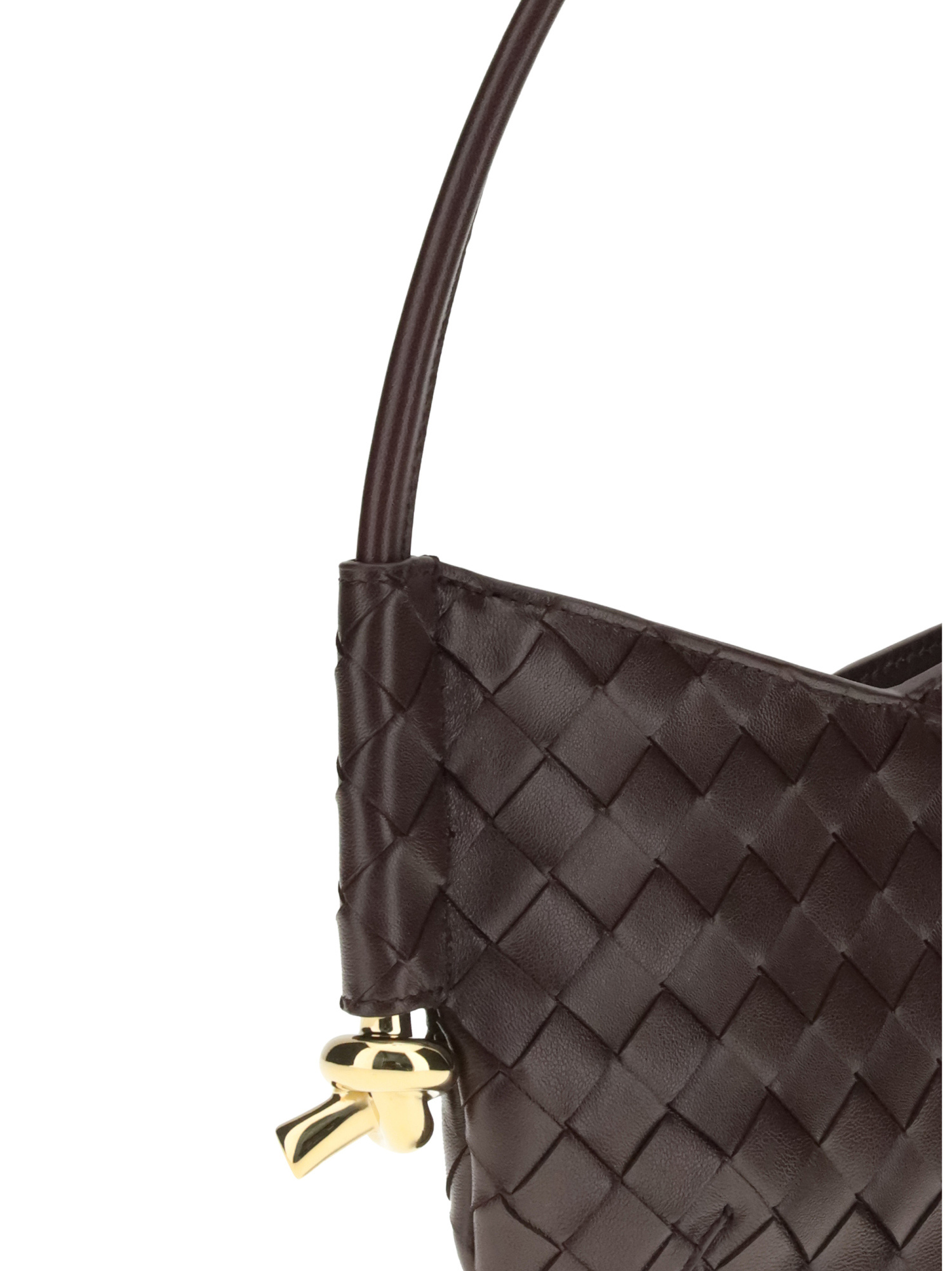 Bottega Veneta Mini Solstice Shoulder Bag In Brown